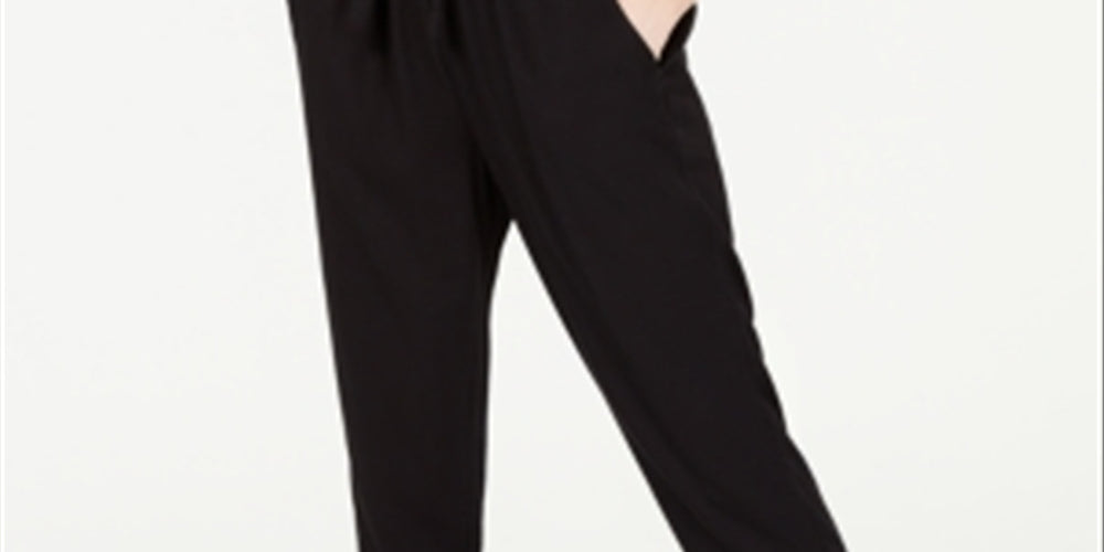 American Rag Junior's Ruffled Tulip Hem Soft Pants Black by Steals