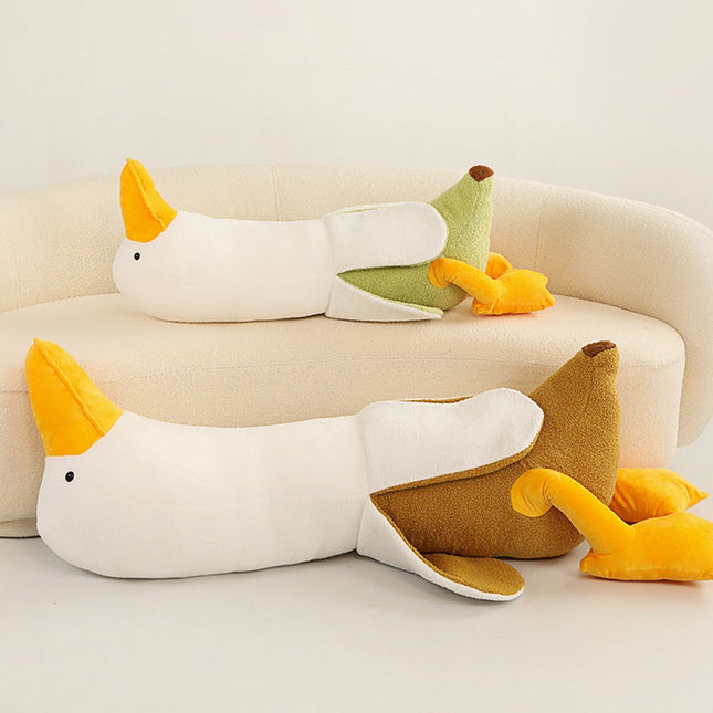 Fluffy Banana Duck Plushie (3 Colors, 3 Sizes) by Subtle Asian Treats