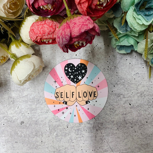 Self Love Illustrated Flexible Magnet in Cosmic Pastels by The Bullish Store