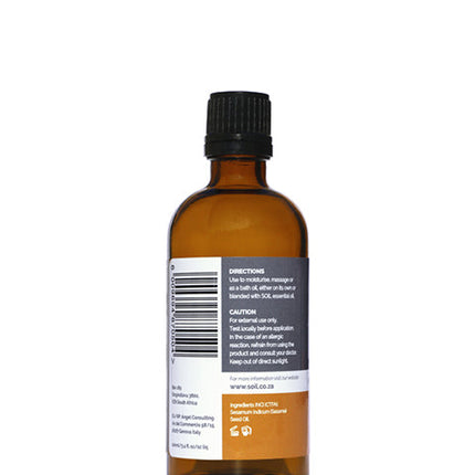 Organic Sesame Seed Oil (Sesame Inidcum Linn) 100ml by SOiL Organic Aromatherapy and Skincare