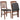 Set of 2 Folding Chairs with Padded Seat and Rubber Wood Frame-Brown