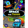 Space and Trucks Coloring Book for Kids ages 4-8: A Fun and Amazing Collection of 80 Space and Truck based Illustrations (Childrens Coloring Books)