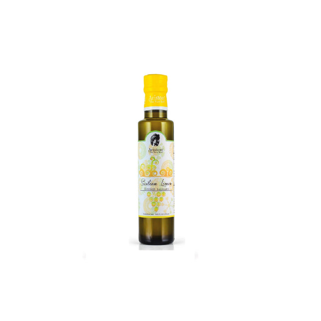 Sicilian Lemon Balsamic Vinegar - A Healthy and Flavorful Alternative to Traditional Vinegar 8.45 fl oz by Alpha Omega Imports