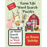 Farm Life Word Search Puzzle Book: Give your brain a workout with these 40 word search puzzles, farm life themed, plus 20 word scrambles and 20 sudoku