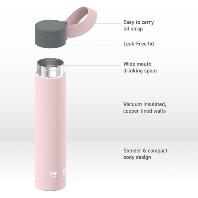 Pink Skinny Mini Flask by ASOBU®