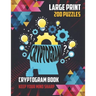 CRYPTOGRAMS Book Large Print 200 Puzzles: Keep Your Mind Sharp: Variety Of 200 Puzzles Book, Funny Facts, Famous Quotes, Historical Events ... Great T
