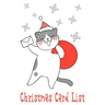 Christmas Card List: Organize and Track Holiday Greetings Sent and Received Cat & Snowflake Theme