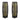 2 Pieces Solar-Powered Square Wicker Floor Lamps with Auto LED Light-Black