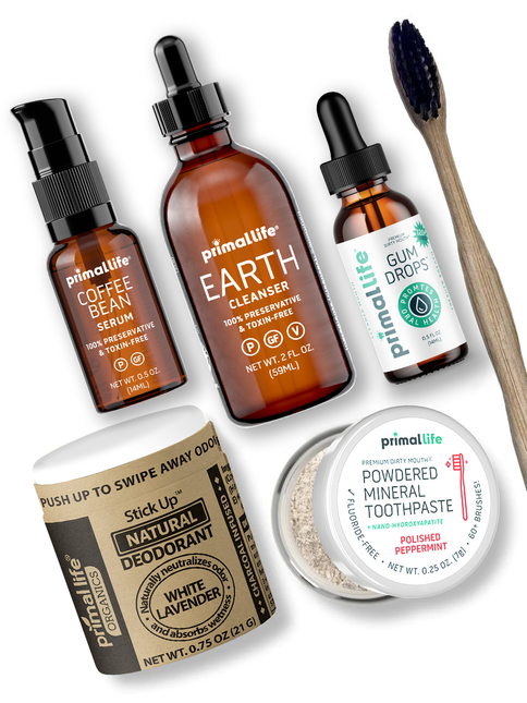 Starter Package for Face and Body by Primal Life Organics #1 Best Natural Dental Care
