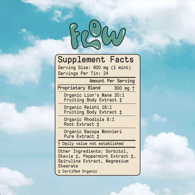Daily Flow Focus SuppleMints by SuperMush