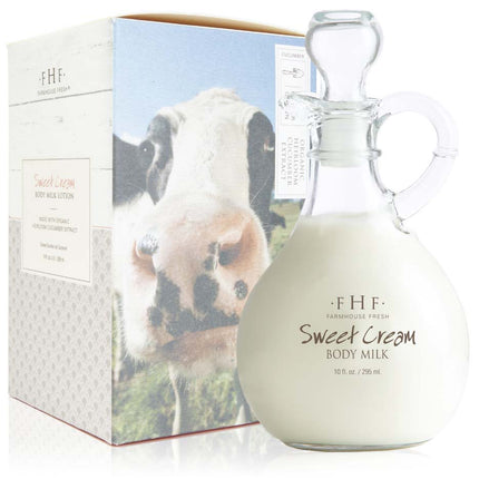 Sweet Cream Body Milk Lotion - Decorative Cruet by FarmHouse Fresh skincare