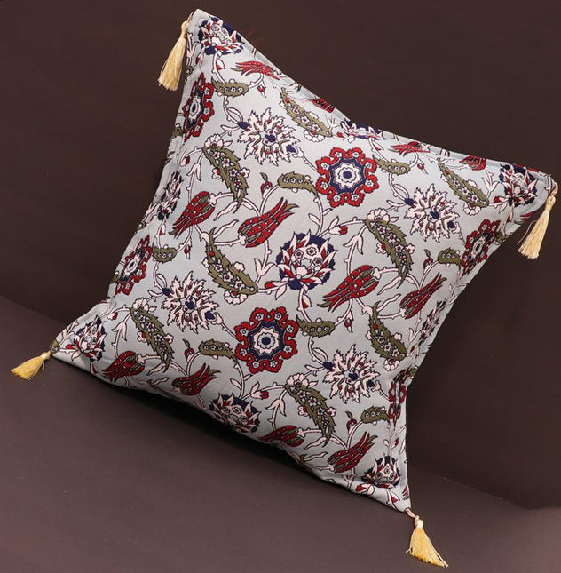 Amelia Mangolia Chenille Turkish Decorative Pillow by Bareens Designer Rugs