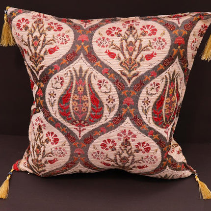 Arum Lilac Chenille Turkish Decorative Pillow by Bareens Designer Rugs