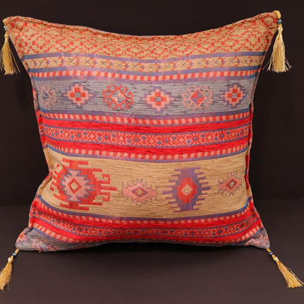 Anatolian Verbena Chenille Turkish Decorative Pillow by Bareens Designer Rugs