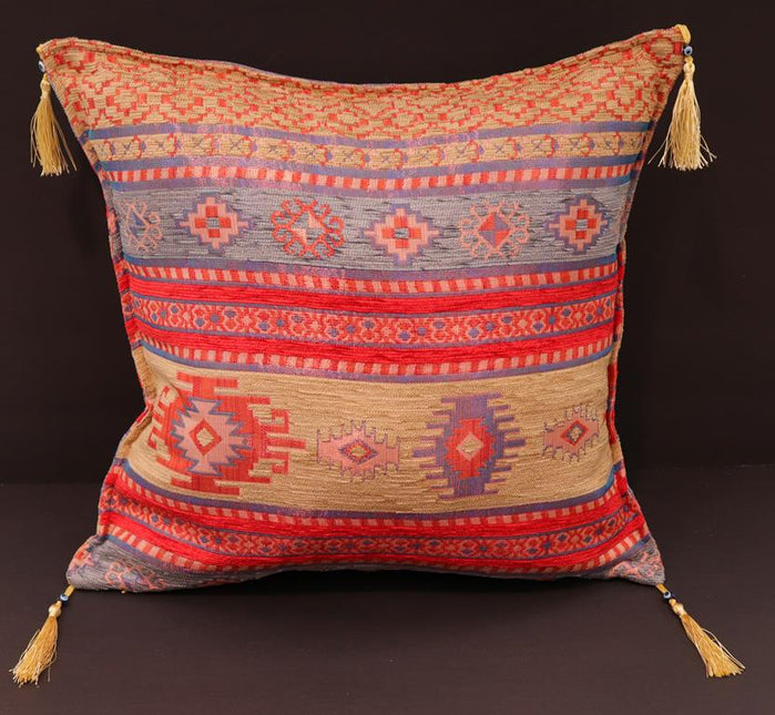 Anatolian Verbena Chenille Turkish Decorative Pillow by Bareens Designer Rugs