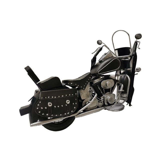 Black Metal Model Motorcycle by Peterson Housewares & Artwares