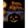 Halloween Adults Coloring Book: 50 Unique Design, Featuring Innocent Witches, Skull, Bats, Haunted House, Spooky Tree & Halloween Background