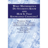 What Mathematics Do Students Know and How is that Knowledge Changing? Evidence from the National Assessment of Educational Progress