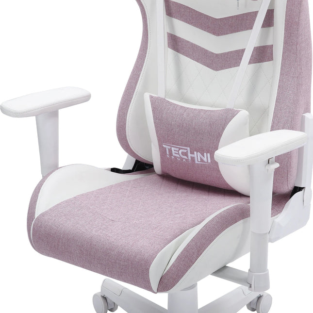 Techni Sport TS86 Ergonomic Pastel Gaming Chair, Pink by Level Up Desks