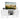 TV Stand Entertainment Media Console with 2 Rattan Cabinets and Open Shelves-White