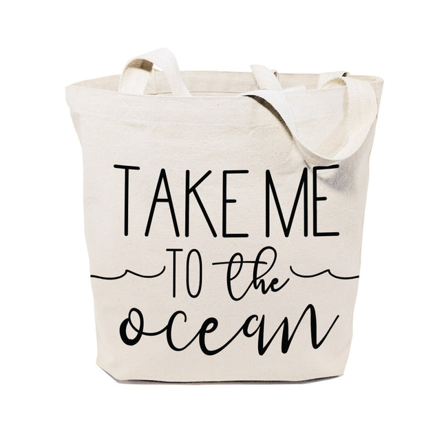 Take Me to the Ocean Cotton Canvas Tote Bag by The Cotton & Canvas Co.