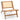Teak Wooden Chair with Handwoven Rattan Seat and Backrest