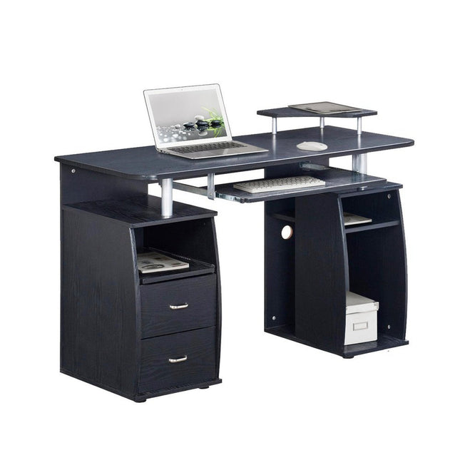 Techni Mobili Complete Computer Workstation Desk With Storage, Espresso by Level Up Desks
