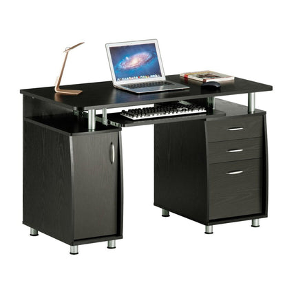 Techni Mobili Complete Workstation Computer Desk with Storage, Espresso by Level Up Desks