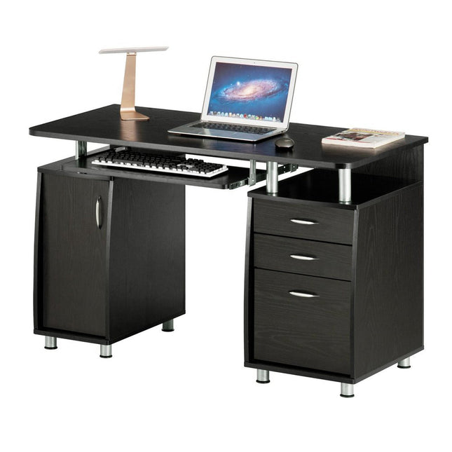 Techni Mobili Complete Workstation Computer Desk with Storage, Espresso by Level Up Desks