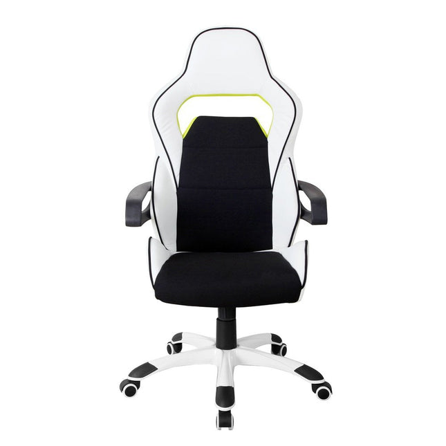 Techni Mobili Ergonomic Essential Racing Style Home & Office Chair, White by Level Up Desks