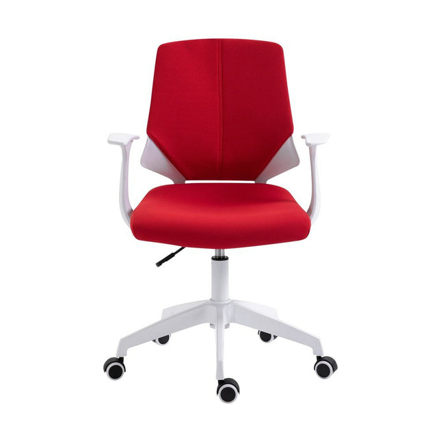 Techni Mobili Height Adjustable Mid Back Office Chair, Red by Level Up Desks