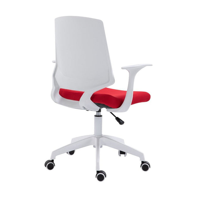 Techni Mobili Height Adjustable Mid Back Office Chair, Red by Level Up Desks
