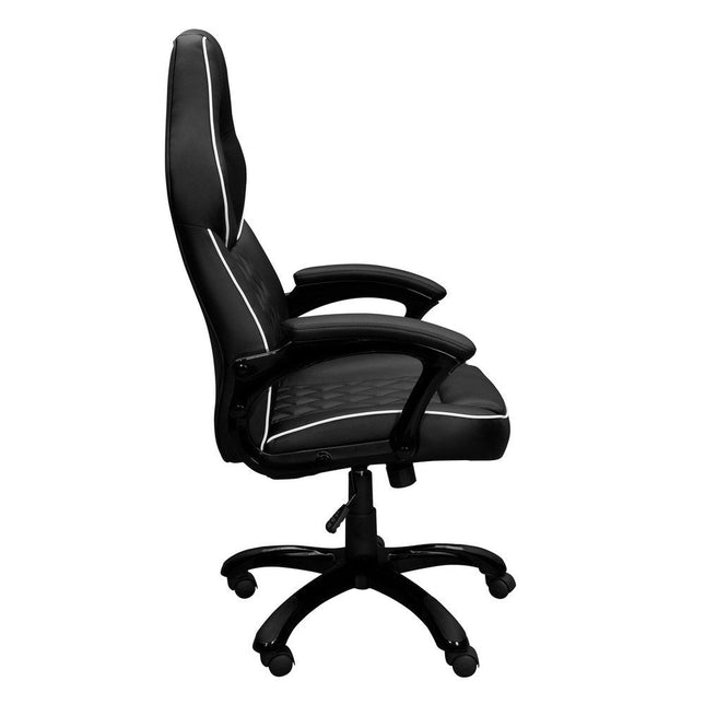 Techni Mobili High Back Executive Sport Race Office Chair, Black by Level Up Desks