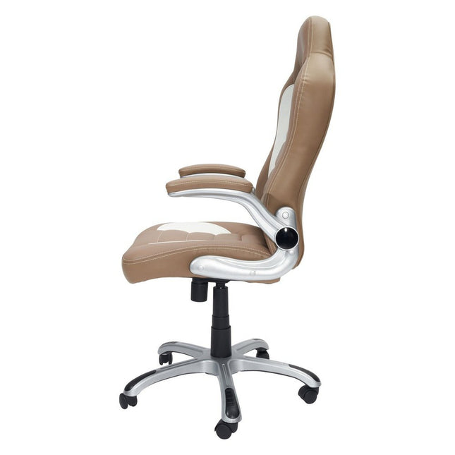 Techni Mobili High Back Executive Sport Race Office Chair with Flip-Up Arms, Camel by Level Up Desks