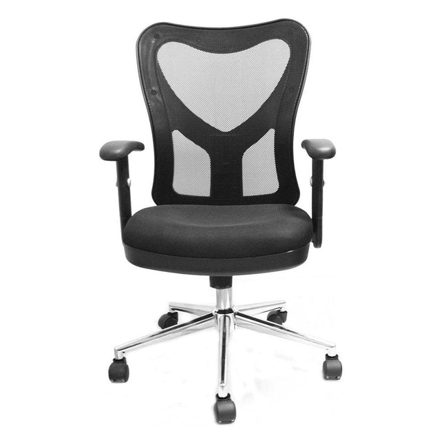 Techni Mobili High Back Mesh Office Chair With Chrome Base, Black by Level Up Desks