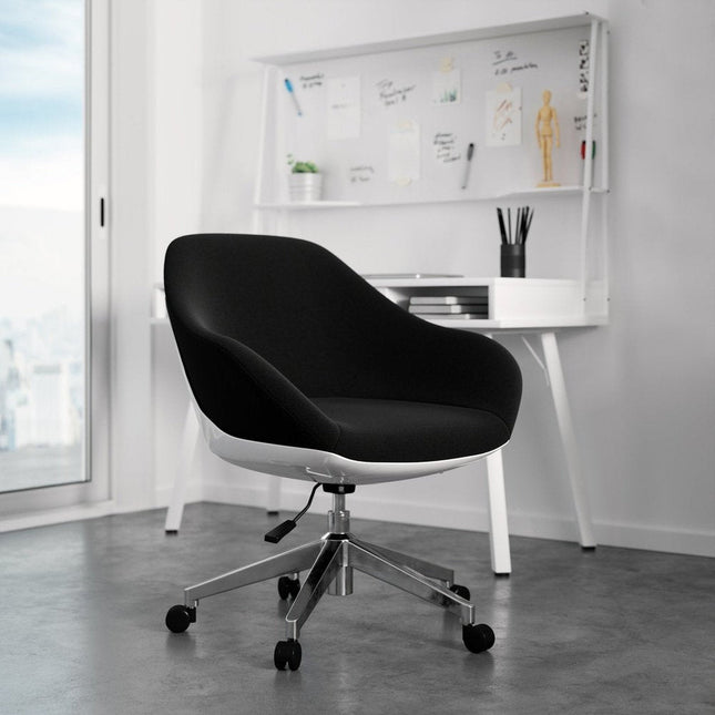 Techni Mobili Home Office Upholstered Task Chair, Black by Level Up Desks