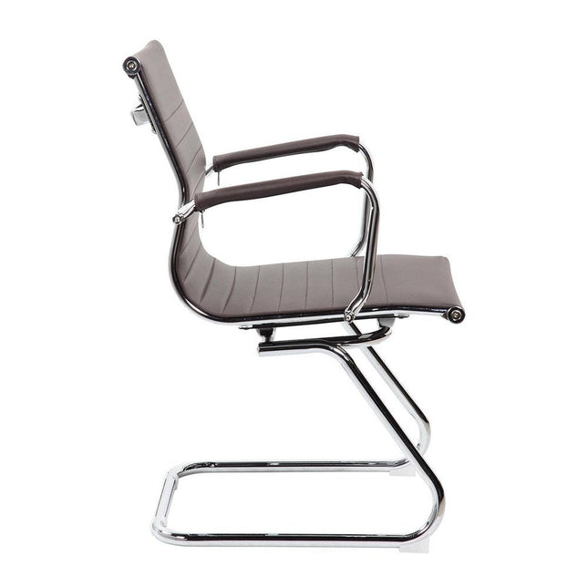 Techni Mobili Modern Medium Back Executive Office Chair, Chocolate by Level Up Desks