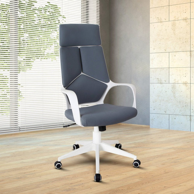 Techni Mobili Modern Studio Office Chair, Grey/White by Level Up Desks