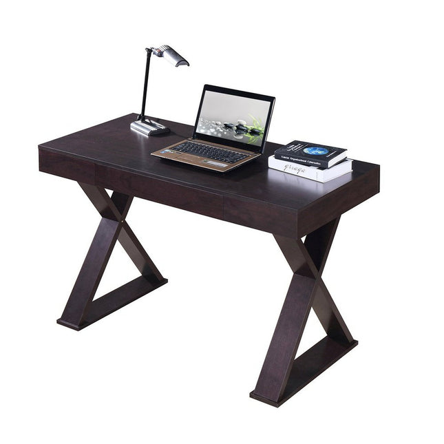 Techni Mobili Trendy Writing Desk with Drawer, Espresso by Level Up Desks