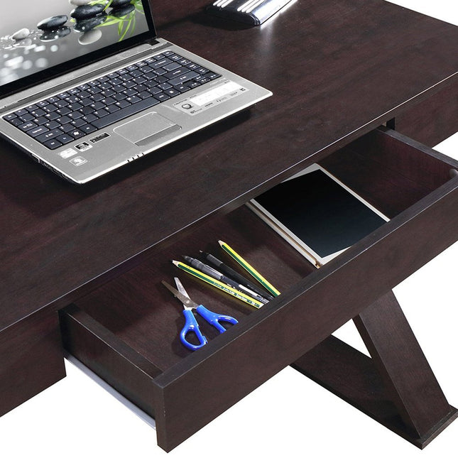Techni Mobili Trendy Writing Desk with Drawer, Espresso by Level Up Desks