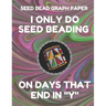 Seed Bead Graph Paper: Book for Designing Seed Beading Patterns, 8.5 by 11 Inches, Large Size, Funny Days Dark Swirl Cover