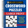 Brain Games - Crossword Puzzles - Large Print (Blue)