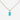 Birthstone Turquoise Silver Necklace - December by Little Sky Stone