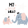 My Little Baby: A Modern Scandinavian Elephant Themed Square Hardcover Square Hardcover Baby Shower Guest Book for Girls - Includes Sign-In, Wishes &