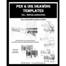 Pen and Ink Drawing Templates: vol. 1 Winter Landscapes