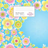 Music Manuscript Book: Floral Pattern on Blue, Large Kids Stave Paper