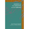 Lessons on the Analytic of the Sublime