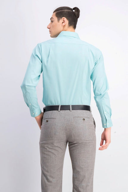 Tommy Hilfiger Men's Athletic-Fit Flex Collar Dress Shirt Green Size 17X34-35 by Steals