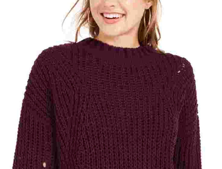Wynter Women's Pointelle Chenille Sweater Purple by Steals