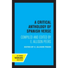 A Critical Anthology of Spanish Verse
